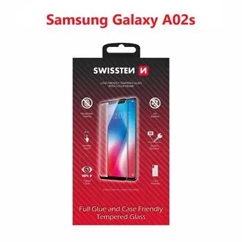 SWISSTEN FULL GLUE COLOR FRAME CASE FRIENDLY sklo pro SAMSUNG GALAXY A02s černá