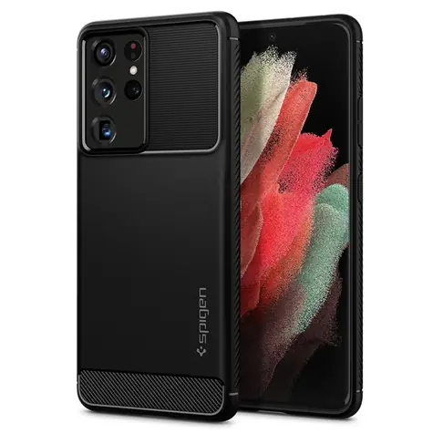 Spigen Rugged Armor ochranný kryt pro Samsung Galaxy S21 Ultra černá