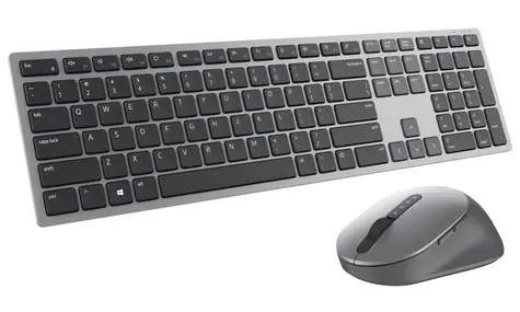 DELL KM7321W CZ šedá / Set bezdrátové klávesnice a myši / CZ&SK / 2.4GHz / Bluetooth 