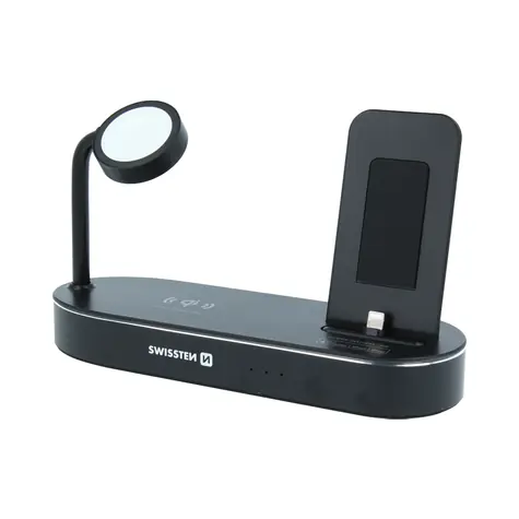 SWISSTEN WIRELESS 4v1 Bezdrátová nabíječka 12W černá