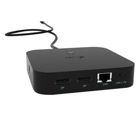 i-tec USB-C Dual Display Dock 100W (bez AC) / 2x DisplayPort / RJ-45 / 3x USB 3.0 / 2x USB 2.0 / 2x USB-C / 3.5mm jack