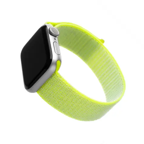 FIXED Nylon Strap Nylonový řemínek pro Apple Watch 40mm & Watch 38mm limetková