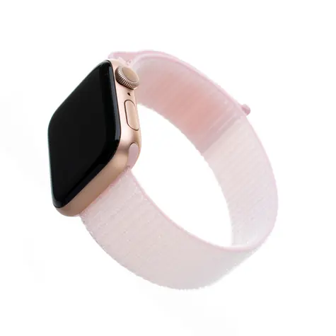 FIXED Nylon Strap Nylonový řemínek pro Apple Watch 40mm & Watch 38mm růžová