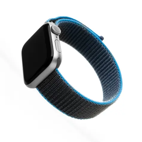 FIXED Nylon Strap Nylonový řemínek pro Apple Watch 40mm & Watch 38mm šedomodrá