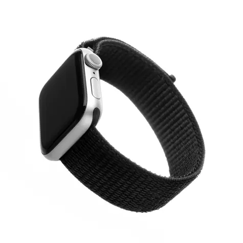 FIXED Nylon Strap Nylonový řemínek pro Apple Watch 44mm & Watch 42mm černá