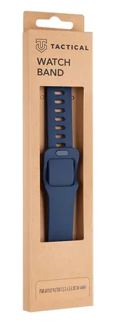 Tactical 790 Silikonový Řemínek s Přezkou pro Apple Watch 38 & 40mm Night modrá