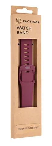 Tactical 793 Silikonový Řemínek s Přezkou pro Apple Watch 38 & 40mm Wine červená