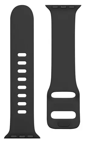 Tactical 794 Silikonový Řemínek s Přezkou pro Apple Watch 42 & 44mm Grain černá