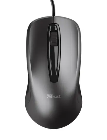 Trust Carve Wired Mouse černá / Kancelářská myš / Optická / 1200DPI / 3 tlačítka / USB 