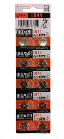 Maxell LR44 150mAh / Alkalická knoflíková baterie / 1.5V / baleno po 10ks