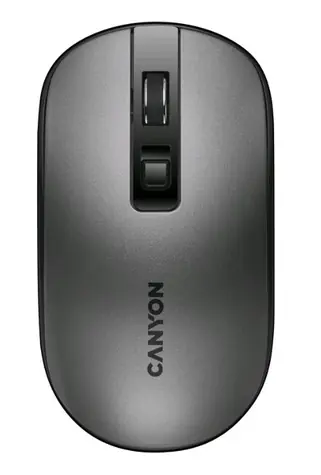 CANYON MW-18 šedá / Bezdrátová optická myš / 1600 DPI / 4 tlačítka / USB 2.4 GHz