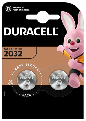 DURACELL - LI knoflíková baterie CR2032 2 ks