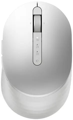 DELL MS7421W stříbrná / Bezdrátová optická myš / 4000 DPI / 7 tlačítek / 2.4GHz / Bluetooth 5.0 / dobíjecí baterie