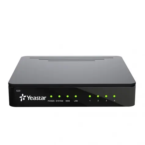 Yeastar IP ústředna S20 černá / 20 uživatelů / 10 hovorů / až 4 porty pro FXS & GSM & FXO & BRI