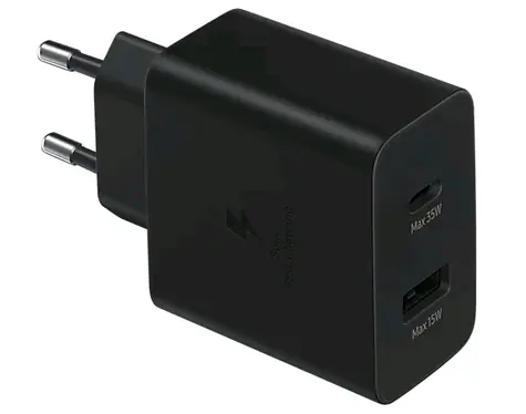 SAMSUNG Duální nabíjecí adaptér 35W černá / USB-C + USB-A