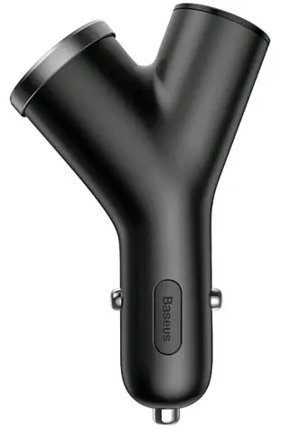 Baseus CCALL-YX01 Y Type Dual USB + Extender nabíječka do auta černá / 3.4A / 2x USB-A / do autozapalovače