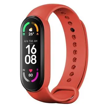 FIXED Silicone Strap Silikonový řemínek pro Xiaomi Mi Band 5 & Mi Band 6 červená