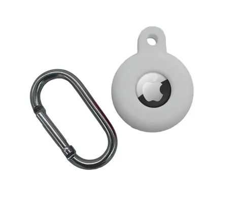 CPA Silikonové pouzdro s háčkem pro Apple AirTag bílá