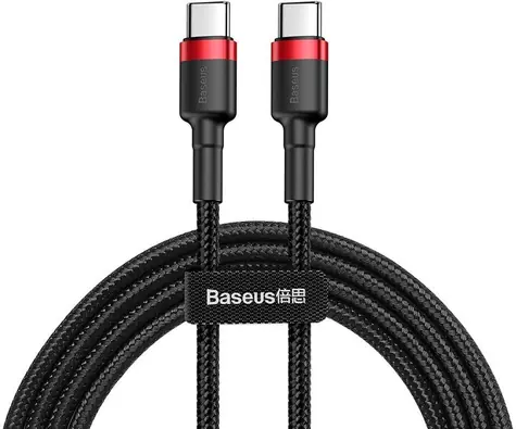 Baseus CATKLF-G91 Cafule Series černá / kabel USB-C / PD2.0 60W / Flash / 1m