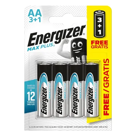 Energizer MAX Plus Baterie -  Tužka AA 4 ks (3+1 zdarma)