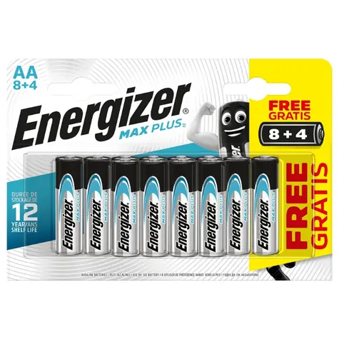 Energizer MAX Plus Baterie -  Tužka AA 12 ks  (8+4 zdarma)