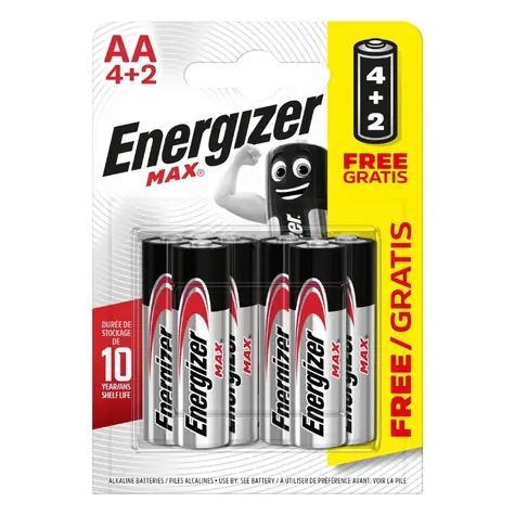 Energizer MAX Baterie - Tužka AA 6ks (4+2 zdarma)