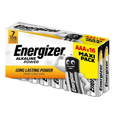 Energizer Alkaline Power Baterie - Mikrotužka AAA Family Pack 16 ks