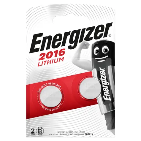 Energizer Lithiová knoflíková baterie - CR2016 2 ks