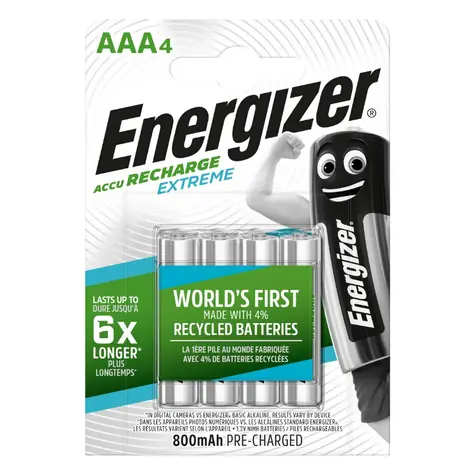 Energizer EXTREME Nabíjecí baterie - AAA - 800 mAh 4 ks