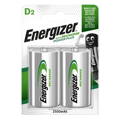 Energizer POWER PLUS Nabíjecí baterie - D - 2500 mAh 2 ks