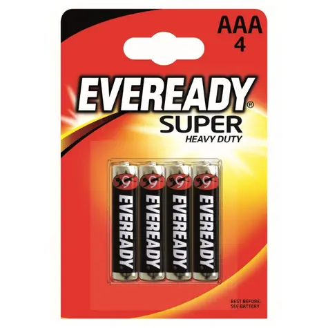 Eveready Super Baterie - Mikrotužka AAA 4 ks (blistr)