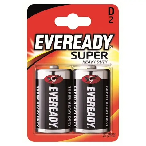 Eveready Super Baterie - Velký monočlánek D 2 ks (blistr)