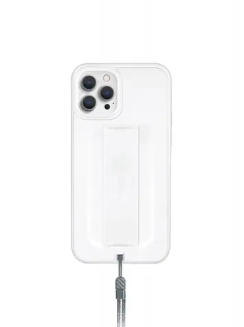 Uniq Hybrid Heldro Antimicrobial pouzdro pro Apple iPhone 12 & 12 Pro NATURAL FROST (čirá)