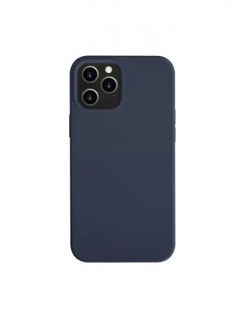 Uniq Hybrid Lino Hue Antimicrobial pouzdro pro Apple iPhone 12 Pro Max MARINE (modrá)