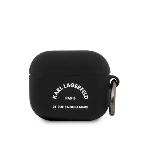 Karl Lagerfeld Rue St Guillaume Silikonové Pouzdro pro Airpods 3 černá