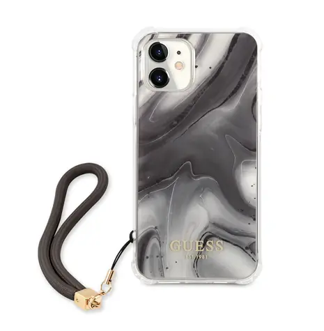 GUESS TPU Marble Zadní Kryt pro Apple iPhone 12 mini šedá