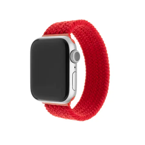 FIXED Nylon Strap Elastický nylonový řemínek pro Apple Watch 38 & 40mm velikost L červená