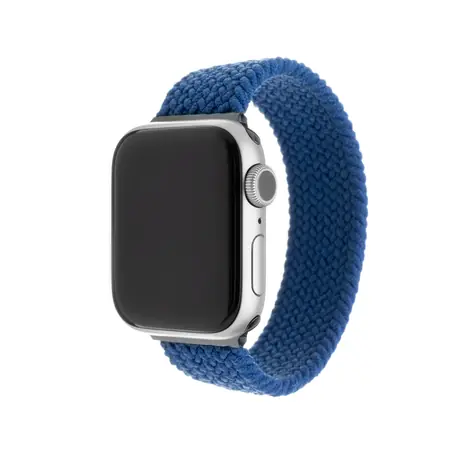 FIXED Nylon Strap Elastický nylonový řemínek pro Apple Watch 38 & 40mm velikost L modrá