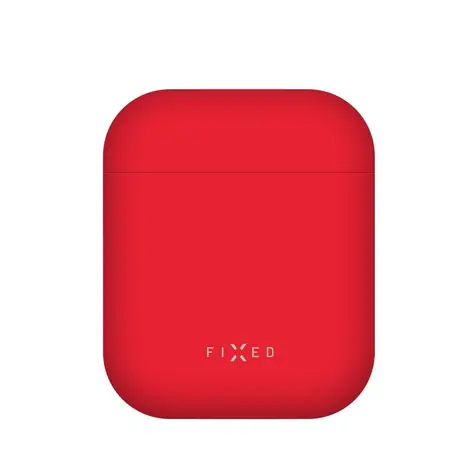 FIXED Silky Ultratenké silikonové pouzdro pro Apple Airpods červená