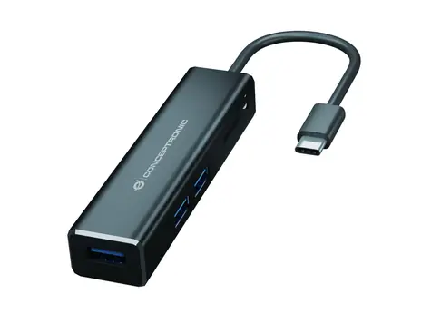 Conceptronic DONN01B USB-C hub / 3x USB-A 3.0 / SD & MicroSD & TF