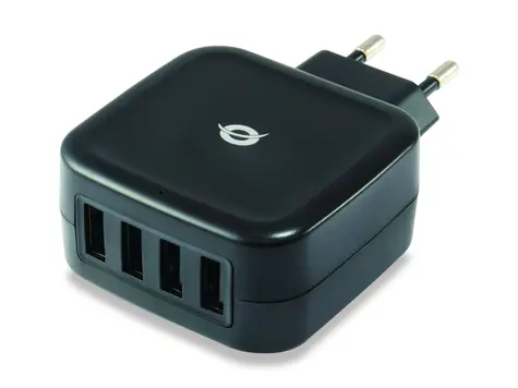 Conceptronic ALTHEA04B USB nabíjecí adaptér černá / 4x USB-A / 25 W