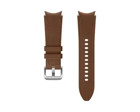 SAMSUNG Hybridní kožený řemínek 20 mm (S-M) hnědá