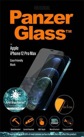 PanzerGlass Tvrzené sklo Case Friendly AB pro Apple iPhone 12 Pro Max černá