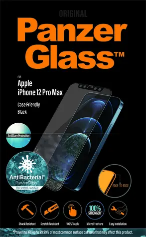 PanzerGlass Tvrzené sklo Case Friendly AntiGlare pro Apple iPhone 12 Pro Max černá