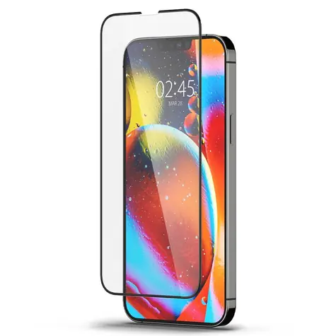 Spigen tR Slim HD ochranné sklo pro iPhone 13 Pro Max černá
