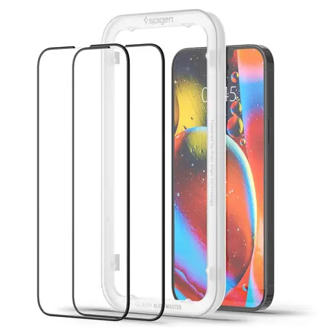 Spigen tR Align Master Black 2 Pack ochranné sklo pro Apple iPhone 13 Pro Max