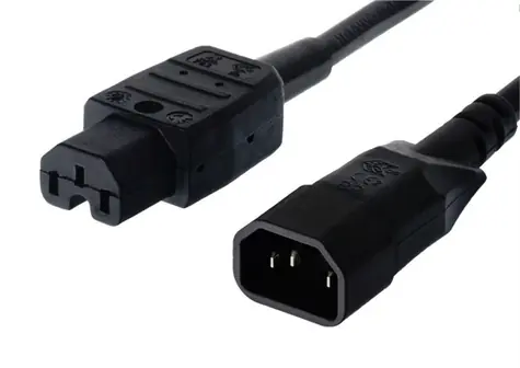 PremiumCord Kabel síťový prodlužovací IEC320 C14 - C15 2m