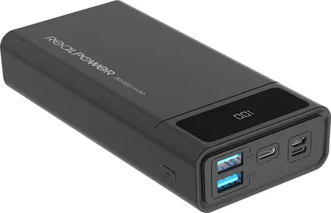 RealPower PB-20k / Powerbanka 20 000 mAh / USB & USB-C / Lightning & microUSB / 5V / 2A