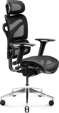Diablo V-Commander černá / ergonomická židle / nastavitelná / síťovaná / pojezdová kolečka / nosnost 200 kg