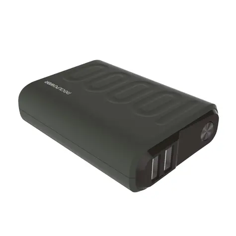 RealPower PB-10000 PD+ zelená / Powerbanka 10000 mAh / USB & USB-C / 12V / 3A